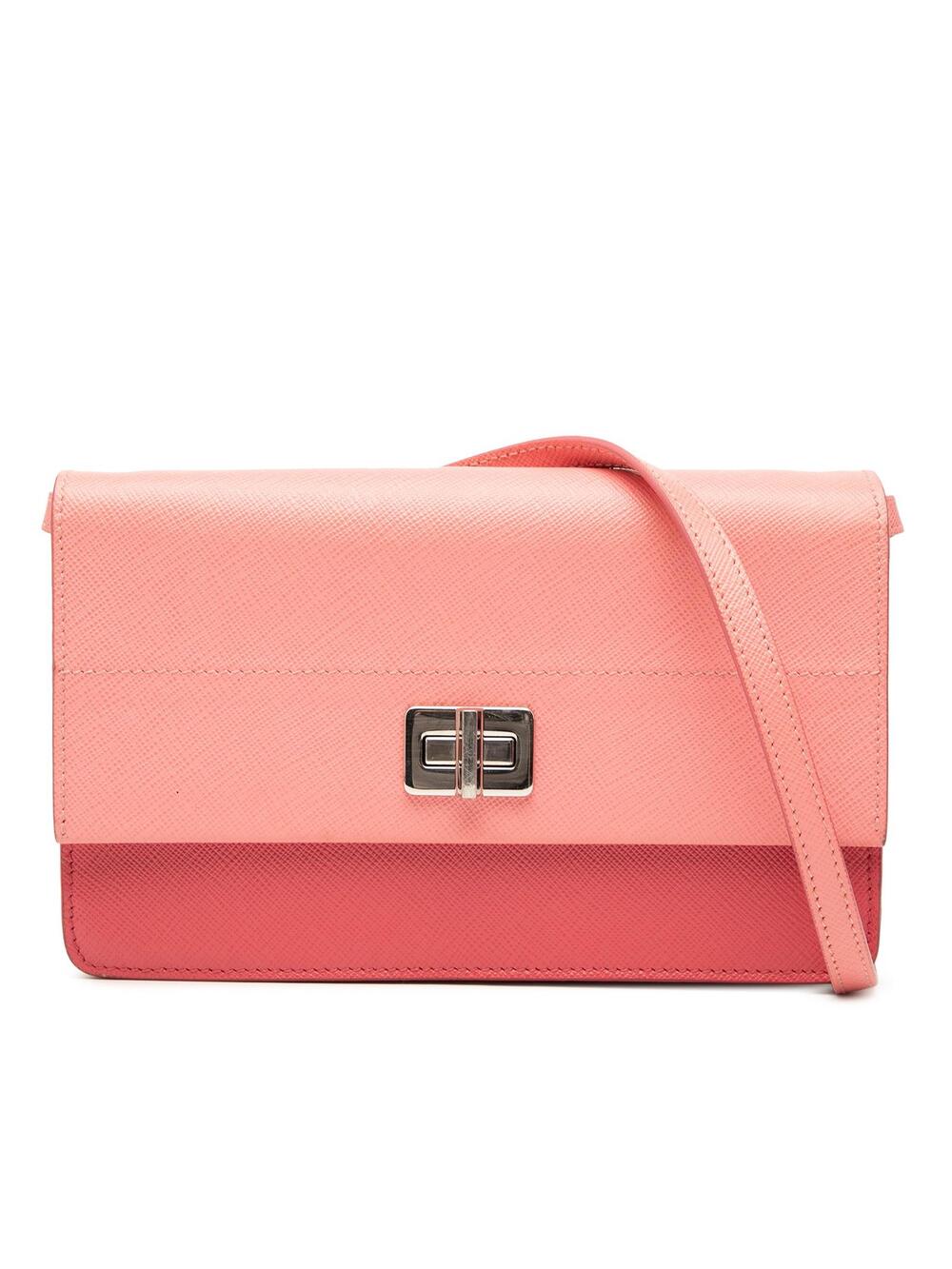 Prada Saffiano Turn Lock Wallet On #276801p42b